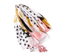 Ipetboom Women Breathable Cotton Sunscreen Shawl Lightweight Outdoor Scarf for Summer Soft Geometric Dot Pattern Wrap Comfortable All-match Cotton-linen Blend Stylish Protective Neckwear