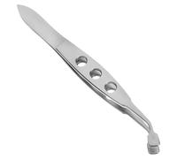 Ipetboom Women Eyelid Tweezers Meibomian Gland Tweezers Titanium Alloy Use Precise Operation Silver Eyelid Massage Tool for Relief on The Go