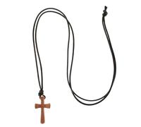 Ipetboom Wood Cross Necklace for Men and Women Pendant for Prayer Symbolizes Couple's Connection Versatile for Any Occasion As Love Keepsake Gift