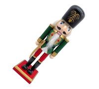 Ipetboom Wood Desktop Nutcracker Figurine Christmas Decoration Lovely Cartoon Soldier for Home Table Shelf Holiday Ornament