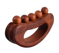 Ipetboom Wood Gua Sha Tool for Facial and Body Massage, Beechwood Scraping Board with Five Semi-circle Massage Balls, Deep Tissue Therapy for Home Use