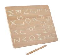 Ipetboom Wooden Alphabet and Number Tracing Board Double Sided Letter Recognition Tool for Preschool Writing Practice Educational Stencil Safe Solid Wood