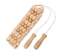 Ipetboom Wooden Back Massager Roller for Neck and Shoulders with Comfortable Grip Manual Muscle Massage Tool Enhances Relaxation for Home Use Personal Massages