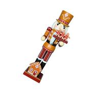 Ipetboom Wooden Chef Nutcracker Figure Gingerbread Man Home Decor Christmas Ornament Creative Wooden Nutcracker Decoration for Festive Holiday Display