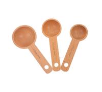 Ipetboom Wooden Coffee Measuring Spoon Set 3pcs Beechwood Coffee .5ml 10ml 15ml and Beans Kitchen Scoop for Tea and Sugar Storage