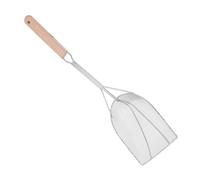 Ipetboom Wooden-Handled Fried Spoon French Fries Oil Skimmer Fry Scoop Soup Oil Separator Food Scoop Deep Fryer Colander Spoon French Popcorn Stainless Steel Silver
