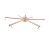 Ipetboom Wooden Mobile Frame Kit Easy DIY Assembly with 6 Arms and Spherical Six-Leg Design Sturdy for Festive Decorations Nursery Room Decor for Infant Hanging Toys and Wind Chimes