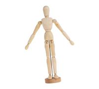 Ipetboom Wooden Movable Joint Doll Adornment Sketch Model for Artists and Beginners Elegant Natural Wood Crafts Decoration Posable Human Figure for Drawing and Home Display