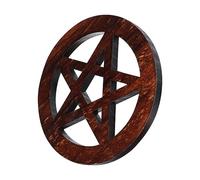 Ipetboom Wooden Pentagram Altar Tile Five Decor for Witch and Pagan Ceremonies Premium Altar Decoration for Rituals and Religious Practices Selection Random Color