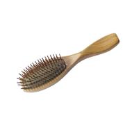 Ipetboom Wooden Spikes Hair Detangler Brush Massaging Scalp Comb Comfortable Cushion for Curly Hair