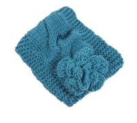 Ipetboom Wool Headwear Handmade Flowers Knitted Headband Warm Winter Headband Fashion Hair Accessory Windproof Scarf Bandana for Women Christmas
