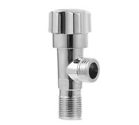 Ipetboom Zinc Alloy Angle Stop Valve with Brass Core, Thickened 1/2" Hot Cold Water Shut Off Valve for Bathroom Sink and Toilet, Silver Finish Suitable for Kitchen and Shower Plumbing