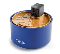 iPettie Ceramic Cat Water Fountain, 3.5L/118oz Cordless Pet Water Dispenser with 3 Water Modes, Ultra-Quiet Pump, Rechargeable 3000mAh Battery, BPA-Free Ceramic & ABS, Auto Low Water & Battery Alerts