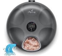 iPettie Donut Frost 6 Meal Cordless Automatic Pet Feeder, Dry & Wet Food Automatic Cat Feeder with Two Ice Packs, Rechargeable Massive Battery, Programmable Timer, Holds 6 x ½ lb. of Food