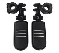 IPEVMLZ 1"-1.25" Bars Foot Peg Mount Highway Clamp Footrest Motorcycle For Harley For Electra For Road For King For Street For Glide For Davidson For Dyna(BLACK,SET)