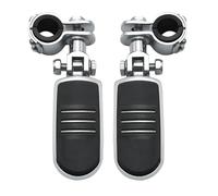IPEVMLZ 1"-1.25" Bars Foot Peg Mount Highway Clamp Footrest Motorcycle For Harley For Electra For Road For King For Street For Glide For Davidson For Dyna(Chrome,SET)