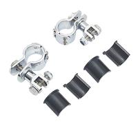IPEVMLZ 1"-1.25" Bars Foot Peg Mount Highway Clamp Footrest Motorcycle For Harley For Electra For Road For King For Street For Glide For Davidson For Dyna(Chrome,Bracket Kit)