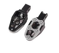 IPEVMLZ 1 Pair Universal Aluminum Alloy Footrest Pedals Angle Adjustable For Motorcycle Scooter ATV E-Bike Foot Rests Foot Pegs(GRAY)