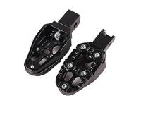IPEVMLZ 1 Pair Universal Aluminum Alloy Footrest Pedals Angle Adjustable For Motorcycle Scooter ATV E-Bike Foot Rests Foot Pegs(BLACK)