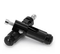 IPEVMLZ 2 Pcs M8 Universal Motorcycle Motor Bike Folding Footrests Footpegs Foot Rests Pegs Rear Pedals Set CNC Aluminum Motorcycle Part(SC16BK)