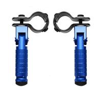 IPEVMLZ 22-27/30-35mm CNC Aluminum Motorcycle Part Universal Clamp Pedals Folded Footrest Footpeg Motorcycles bicycle(Blue,Big)