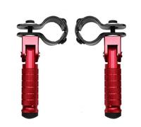 IPEVMLZ 22-27/30-35mm CNC Aluminum Motorcycle Part Universal Clamp Pedals Folded Footrest Footpeg Motorcycles bicycle(RED,Big)