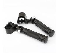 IPEVMLZ 25mm 32mm Motorcycle Pegs Black Crash Bar Highway Footpegs Footrests Clamp O-Ring Mount(SET)