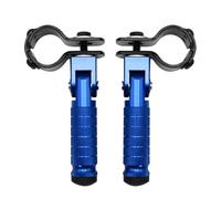 IPEVMLZ 2Pcs 8MM Universal Footrests 90 Degrees Folding Pedal Motorcycles Parts Rearset Footrests Foot Rest Foot Pegs(Blue)