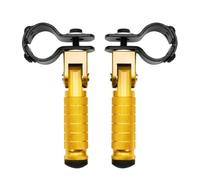 IPEVMLZ 2Pcs 8MM Universal Footrests 90 Degrees Folding Pedal Motorcycles Parts Rearset Footrests Foot Rest Foot Pegs(Gold)