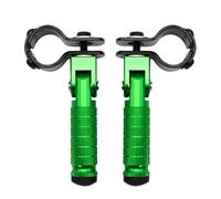 IPEVMLZ 2Pcs 8MM Universal Footrests 90 Degrees Folding Pedal Motorcycles Parts Rearset Footrests Foot Rest Foot Pegs(Green)