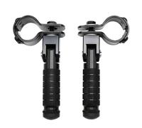 IPEVMLZ 2Pcs 8MM Universal Footrests 90 Degrees Folding Pedal Motorcycles Parts Rearset Footrests Foot Rest Foot Pegs(BLACK)
