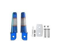 IPEVMLZ 2Pcs Motorcycle Aluminum Foot Rear Pegs Rear Footrests Foot Rests Pedals For 150 CB190R Motorcycle Parts Accessories(Blue Silver)