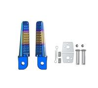IPEVMLZ 2Pcs Motorcycle Aluminum Foot Rear Pegs Rear Footrests Foot Rests Pedals For 150 CB190R Motorcycle Parts Accessories(Blue Gold)