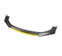 IPEVMLZ 4PCS Universal Car Front Bumper Lip Body Kit Spoiler Splitter Gloss Red Under Lips Diffuser Shovel Parts(Carbon Yellow)