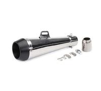 IPEVMLZ 51MM Motorcycle Exhaust Pipe Escape Moto Pot Muffler Slip On For Scooter Motocross Dirt Bike Moto 300cc 600cc 1000cc(TYPE-b)