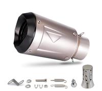 IPEVMLZ 60mm Universal Motorcycle Exhaust Muffler Cone Tail Pipe Silencer Racing Modify Accessories With DB Killer For MT15 R15 For NINJA650(Titanium)