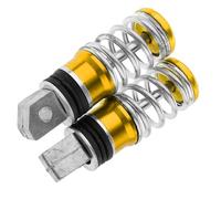 IPEVMLZ 8MM Hole Motorcycle Rear Passenger Foot Pegs Pedals Aluminum Rear Spring Footrest Pegs Pedal 113x31mm Moto Accessories(Gold)