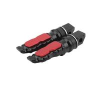 IPEVMLZ 8MM Hole Universal Motorcycle Rear Passenger Foot Pegs Aluminum Footrest Scooter minum For Motorcycles Mopeds Karts Scooters(RED)