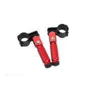 IPEVMLZ 90-Degree Folding Pedals ALCON CNC Aluminum Alloy Motorcycle Rearset Footrests Foot Rest Foot Pegs 8mm Pedal Motorcycles Parts(RED)