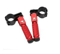 IPEVMLZ Aluminum Alloy 8mm Pedal CNC 90-Degree Folding Pedals Motorcycles Parts Motorcycle Rearset Footrests Foot Rest Foot Pegs(RED)