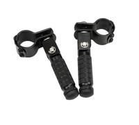 IPEVMLZ Aluminum Alloy 8mm Pedal CNC 90-Degree Folding Pedals Motorcycles Parts Motorcycle Rearset Footrests Foot Rest Foot Pegs(BLACK)