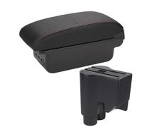 IPEVMLZ Car Armrest Box Central Store Content Storage Box Arm For Daihatsu For Sirion Armrest For Materia 2007-2015(B1 Black red 3USB)