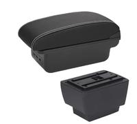 IPEVMLZ Car Armrest Box For S&koda For Fabia Armrest For Fabia 3 III 2015 2016 2017 2018 2019 2020 2021 Retrofit Parts Storage Box(B3 Black white 3USB)