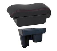 IPEVMLZ Car Armrest Box For Toyota For Hilux Arm Rest Center Console Storage USB Interface(C2 Red line)