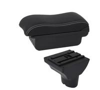 IPEVMLZ Car Armrest For Hyundai I20 Armrest Box For Hyundai I20 Center Storage Box Interior Retrofit Parts(B3 Black white 3USB)