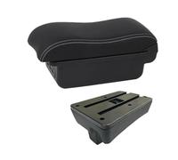 IPEVMLZ Car Armrest For Peugeot 307 Armrest Box For Peugeot 307 CC Convertible Storage Box(B3 Black white 3USB)