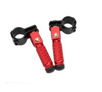 IPEVMLZ CNC 90-Degree Folding Pedals Aluminum Alloy 8mm Pedal Motorcycles Parts Motorcycle Rearset Footrests Foot Rest Foot Pegs(RED)