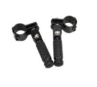 IPEVMLZ CNC 90-Degree Folding Pedals Aluminum Alloy 8mm Pedal Motorcycles Parts Motorcycle Rearset Footrests Foot Rest Foot Pegs(BLACK)