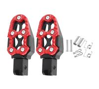 IPEVMLZ CNC Aluminium Alloy Universal Motorcycle Pedals Footpegs Pedals For Pit Dirt Bike Electric Bikes Dirt Bike Foot Pegs(RED)