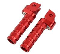 IPEVMLZ CNC Motorcycle Front Foot Pegs Footrest Adjustable Foot Rests For CBR1000RR 600RR CBR500R CBR600F MSX125 CB50R CB500 CB900F(RED)